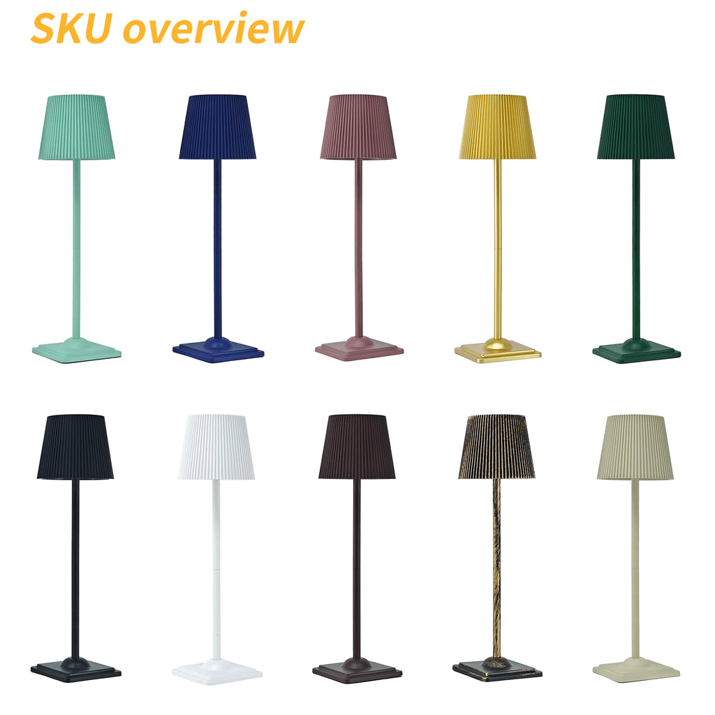 Wireless Table Lamp Rechargeable LED Night Reading Light Touch Stepless Dimming Bedside Desk Lamp Hotel Bar Bedroom Decoration