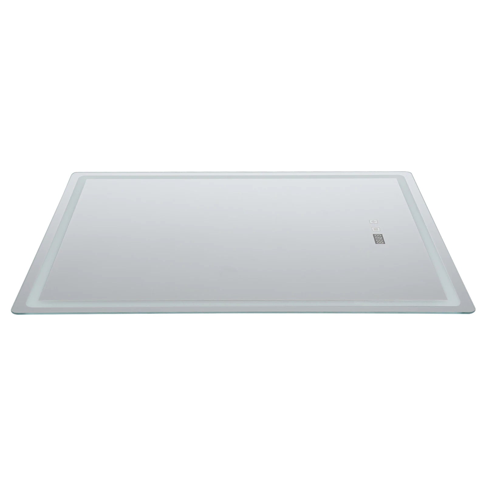 LED Bathroom Wall Mirror, 500x700mm Smart Anti-Fog Mirror with Touch Control, Digital Clock & Temp Display, for Vanity Makeup