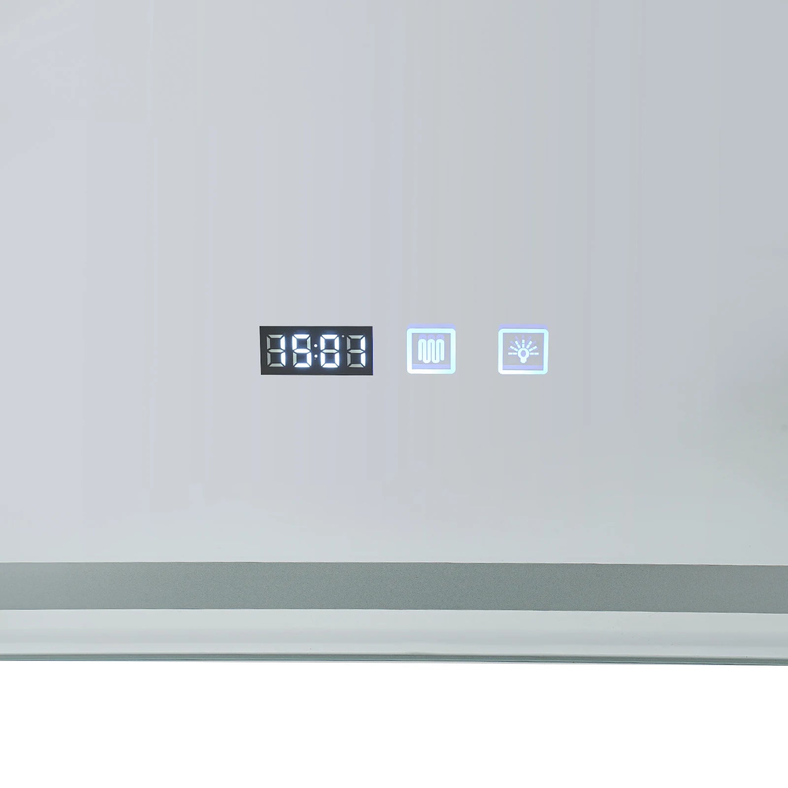 LED Bathroom Wall Mirror, 500x700mm Smart Anti-Fog Mirror with Touch Control, Digital Clock & Temp Display, for Vanity Makeup